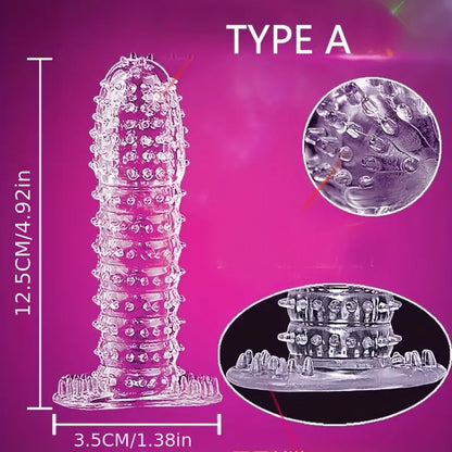 💎 Silicon Crystal Reusable Condom ✨ Durable | Comfortable | Safe | Eco-Friendly