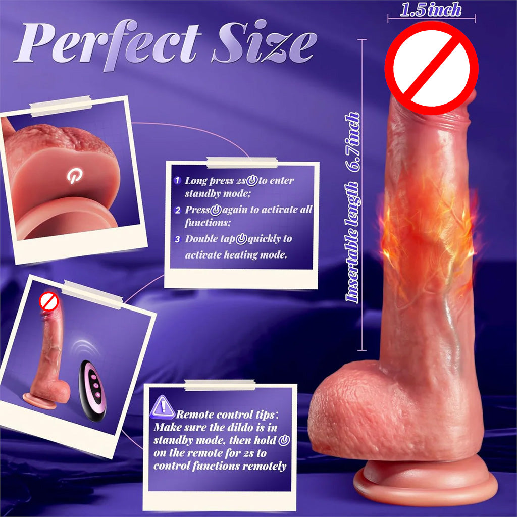 🍆 Thrusting Dildo Vibrator 🔥 10 Modes | 🎯 G-Spot & Anal | 💦 Soft Silicone