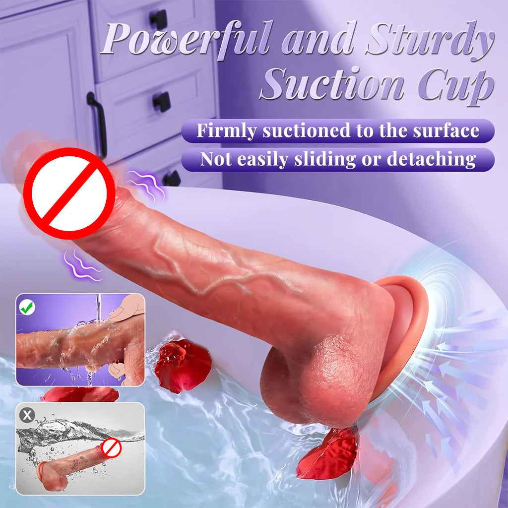 🍆 Thrusting Dildo Vibrator 🔥 10 Modes | 🎯 G-Spot & Anal | 💦 Soft Silicone