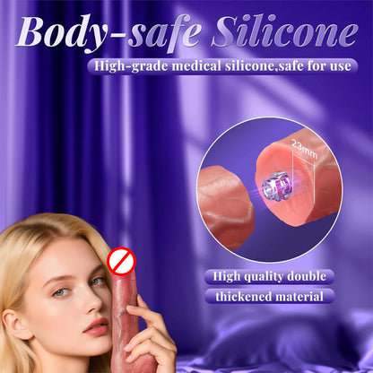 🍆 Thrusting Dildo Vibrator 🔥 10 Modes | 🎯 G-Spot & Anal | 💦 Soft Silicone